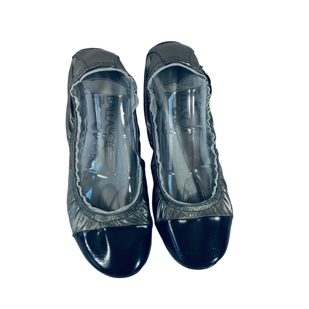 Ballasox by Corso Como Women Black & Silver 2 Tone Prince Ballet Flats US 10 - Picture 2 of 10